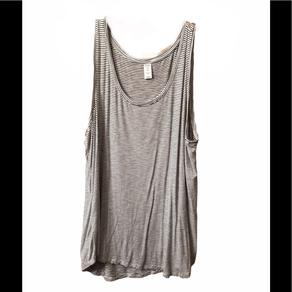 Old Navy Luxe Tank B/W stripes